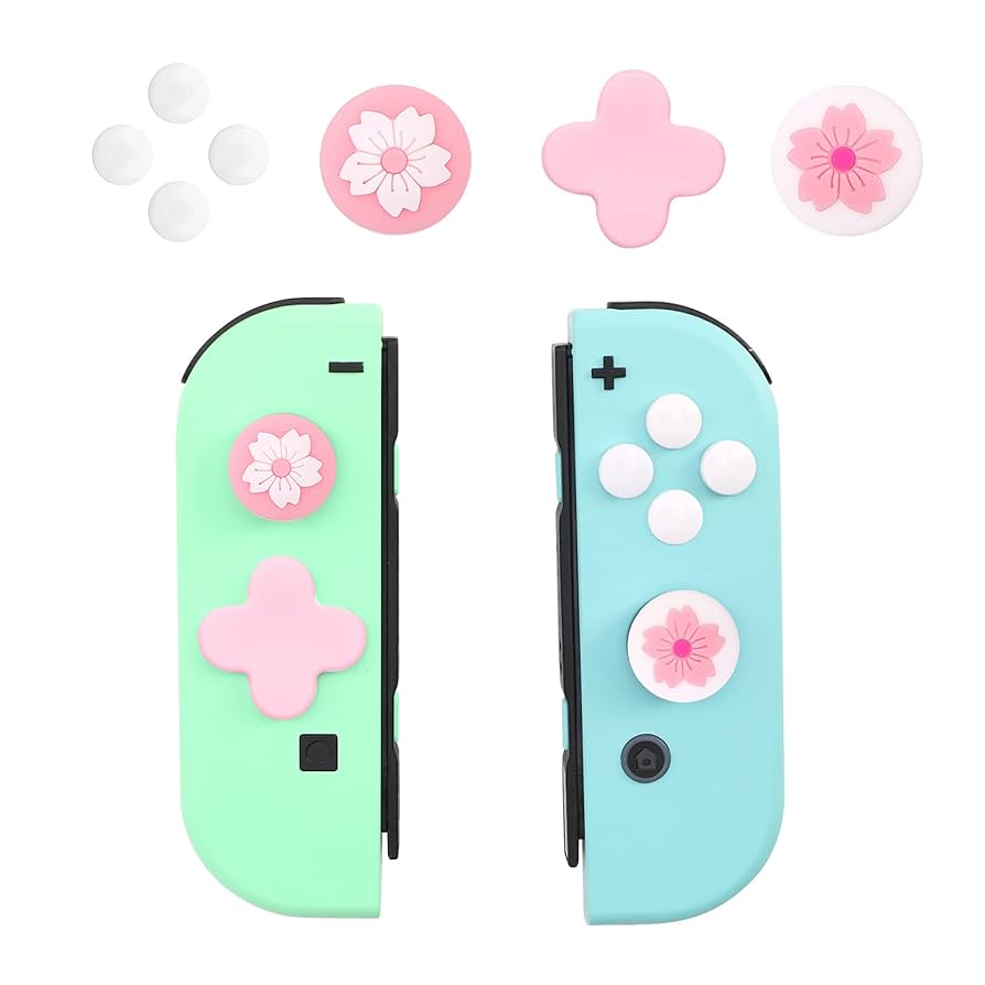 Nintendo Switch CAP Amazon.com: Nintendo Switch Dpad and Thumb Grips (Flower